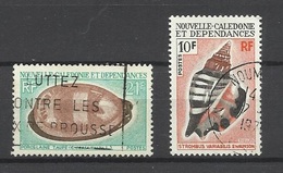 Nouvelle Calédonie Poste N° 369  Et 371 Coquillages  Oblitérés   B/TB           - Usados