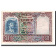 Billet, Espagne, 500 Pesetas, 1931, 1931-04-25, KM:84, TTB+ - 500 Peseten