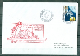 MARCOPHILIE - GEAOM 2000/2001 FASM G. LEYGUES Bureau Postal Militaire AP MARINE 701 Du 19 - 1 - 2001 - Naval Post