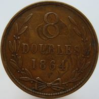 LaZooRo: Guernsey 8 Doubles 1864 VF / XF - Guernesey