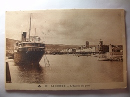 Carte Postale La Ciotat (13) L'Entrée Du Port ( Petit Format Noir Et Blanc Oblitérée Timbre 20 Centimes  ) - La Ciotat