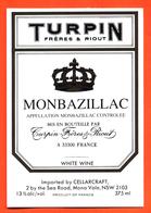 étiquette Vin De Monbazillac Turpin Frères Et Riout à 33300 - 37,5 Cl - Monbazillac