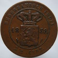 LaZooRo: Netherlands East Indies 2 1/2 Cent 1858 VF - Dutch East Indies