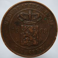 LaZooRo: Dutch East Indies 2 1/2 Cent 1908 VF / XF - Indes Neerlandesas