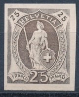 25 Rappen Stehende Helvetia - Pariser Neudruck - Unused Stamps