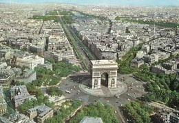 75 Paris Vue Aérienne L'Arc De Triomphe (2 Scans) - Arc De Triomphe