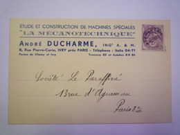 GP 2019 - 1006  10C Préoblitéré Sur CP Au Départ De IVRY à Destination De PARIS 8è  XXX - 1893-1947