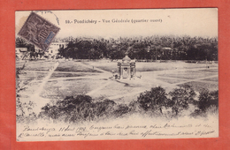 INDE 10C TYPE GROUPE SUR CARTE POSTALE DE 1907 DE PONDICHERY POUR PARIS SENAT FRANCE - Brieven En Documenten