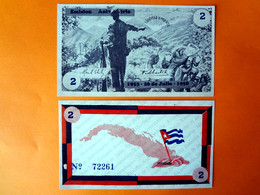 Bono Bill Billet Billete 2 Peso Cuba Kuba, Fidel Castro, Revolution 1958, Unc. - Cuba