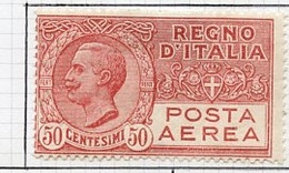 Italie - Italy - Italien Poste Aérienne 1926-28 Y&T N°PA3 - Michel N°F279 * - 50c Victor Emmanuel III - Airmail