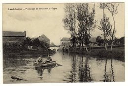 Cpa LOUE Promenade En Bateau Sur La Vègre - Loue