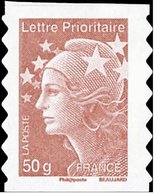 Marianne De Beaujard - ( Lettre Prioritaire 50 G) Lilas- Brun Clair - Unused Stamps