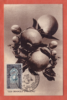 ALGERIE CARTE MAXIMUM ORANGES DE 1954 D'ALGER - Maximum Cards