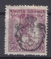 Yugoslavia 1919 Sombor Provisorium, Hand-made Overprint Of State Coat Of Arms In Black, Local Issue For Sombor - Nuevos