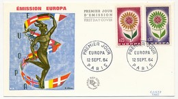 FRANCE => 3 Enveloppes + 4 Cartes - EUROPA 1964 - Paris / Strasbourg - 1964