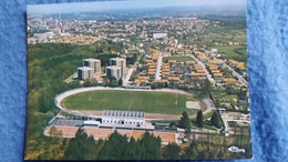 CPM STADE STADIUM COMMENTRY ALLIER VUE GENERALE AERIENNE ED CIM - Stades