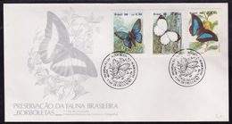 Brasil, Butterflies, 1986, FDC - Farfalle