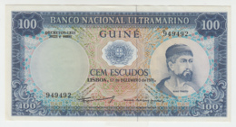 Portuguese Guinea 100 Escudos 1971 AUNC Pick 45 - Guinée