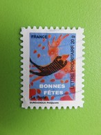 Timbre France YT 4309 AA (N° 240) - "Bonnes Fêtes" - Personnage Volant Sur Le Dos D'un Oiseau - 2008 - KlebeBriefmarken