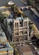 Carte GRAND FORMAT PARIS-75-Cathédrale Notre-Dame 1163-1260-Flèche Brulée 15-04-2019-Eglise-Religion - Eglises