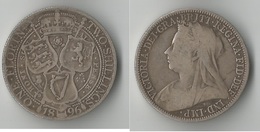 GRANDE-BRETAGNE  1 FLORIN  1896  ARGENT - J. 1 Florin / 2 Schilling