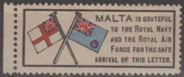 MALTA - 1944 Naval And Air Force Cinderella Seal. Mint - Malta (...-1964)
