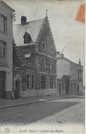 Thuin.   -  L'Hôtel Des Postes.   -  Mooie Kaart!   -   1912   Naar    Molenbeek - Thuin