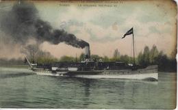 Temsche    De Stoomboot Wilford VI   (kaart Uit Brand Gered!)  -   1909   Naar  Gand - Temse