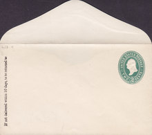 United States Postal Stationery Ganzsache Entier Umschlag Envelope 2c. Washington W. Wmk. (Unused) - ...-1900