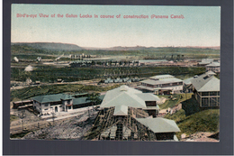 PANAMA Bird's Eye View Of The Gatun Locks In Course Of Construction  Panama Canal Ca 1910 OLD POSTCARD - Panama