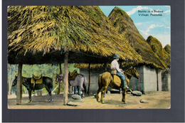 PANAMA Stable In A Native Village  Ca 1915 OLD POSTCARD - Panama