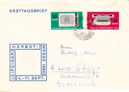 1966, DDR, "Leipziger Herbstmesse 1966", Kompletter Satz, FDC, Echt Gelaufen - 1950-1970