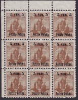 POLAND 1918 Fi 2 Mint Never Hinged Block Of 9 - Unused Stamps