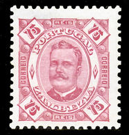 !										■■■■■ds■■ Zambezia 1893 AF#08** King Carlos, Neto 75 Réis 11,5 (x6567) - Zambezië