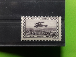 SARRE / SAAR,Luftpost Poste Aerienne, 1928 Yvert No 2, 1 F Violet Neuf * MH TB - Luftpost