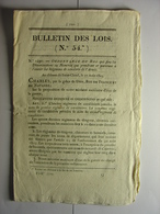 BULLETIN DE LOIS N°54 De 1825 - REGIMENTS CAVALERIE ARMEE - - Decretos & Leyes