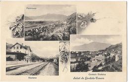 Saluti Da GORDOLA-TENERO: 3Bild-AK Mit Stazione Und Centrale Elettrica ~1910 - Gordola
