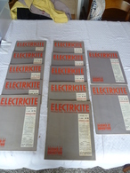 Lot 12 Revues  Techniques " électricité" Années 54 , 53, 52 - Bücherpakete