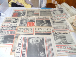 Lot  12 Journaux "l'express" Année 1963 - Paquete De Libros
