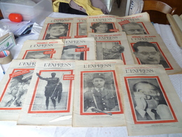 Lot  24 Journaux "l'express" Année 1958 - Paquete De Libros