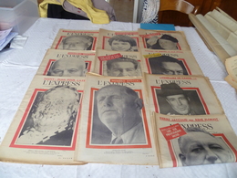 Lot  10 Journaux "l'express" Année 1960 - Paquete De Libros