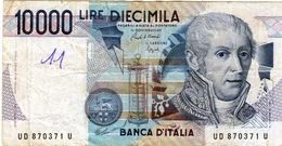 Billet De L’Italie De 10.000 Lire Le 3 Septembre 1984 En T B  - Signature Campi Et Speziali - Petite Déchirure En Haut E - 10000 Lire