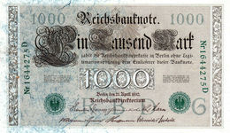 Billet Allemand De 1000 Mark Le 21-avril-1910 - 7 Chiffres En S U P - - 1.000 Mark