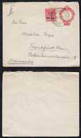 Brazil Brasil 1931 EN 78 200R Stationery Envelope With Watermark Uprated SAO PAULO To FRANKFURT Germany - Entiers Postaux