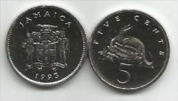 Jamaica 5 Cents  1993. High Grade - Jamaica