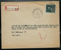Lettre De ZOTTEGEM  B B   Le 07/10/1948  En Rec. - 1946 -10%