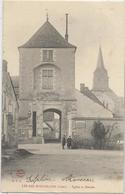 18 LES-AIX-D'ANGILLON . L'église Et Le Donjon Animés , édit : M T L , écrite En 1903 , état Extra - Les Aix-d'Angillon