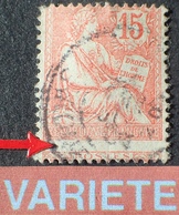 R1680/509 - 1902 - TYPE MOUCHON - N°125 ☉ - CàD - VARIETE ➤➤➤ PIQUAGE A CHEVAL - Cote : 40,00 € - Used Stamps