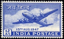 FLIGHT- INDIA-UK- INAUGURATION-1948-12 ANNAS- PRE DECIMAL- WHITE GUM- MNH-INDIA-1948- H-593 - Nuovi