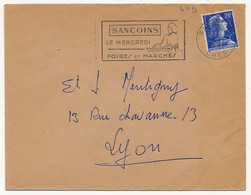 FRANCE - OMEC "SANCOINS - Le Mercredi Foires Et Marchés" Sancoins (Cher) 1958 S/20F Muller - Oblitérations Mécaniques (flammes)